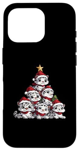 Hülle für iPhone 16 Pro Schneeleopard Weihnachtsbaum Xmas Mädchen Jungen Lustiger Weihnachtsmann von Christmas Shirts Pajamas PJ Men Women Kids Gifts