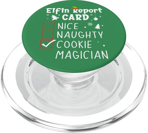 Decor Cookie Pajamas Christmas Nice Naughty Funny Xmas List PopSockets PopGrip für MagSafe von Christmas Tees Pajamas PJ Men Women Kids Gifts Elf