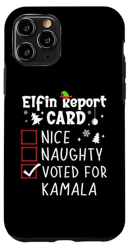 Hülle für iPhone 11 Pro Christmas Nice Naughty Funny Xmas List Kamala Christmas von Christmas Tees Pajamas PJ Men Women Kids Gifts Elf