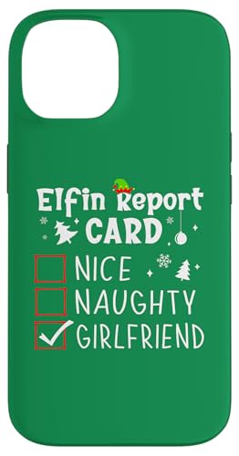 Hülle für iPhone 14 Boyfriend and Girlfriend Christmas Nice Naughty Xmas List von Christmas Tees Pajamas PJ Men Women Kids Gifts Elf