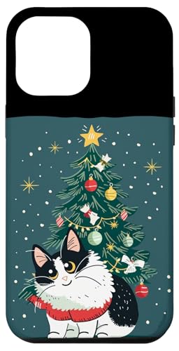 Hülle für iPhone 13 Pro Max Coole pralle Katze in der festlichen Jahreszeit für Weihnachtsbaum-Liebhaber von Christmas Tree Cat Outfit