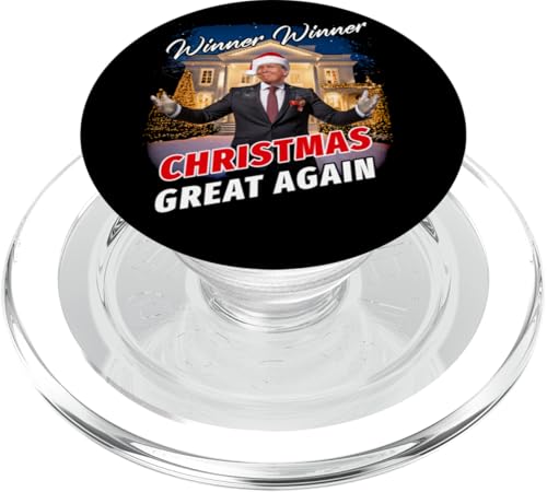 Winner Winner Christmas Great Again President Trump Santa PopSockets PopGrip für MagSafe von Christmas Trump Santa Funny Quote Humor & Graphics