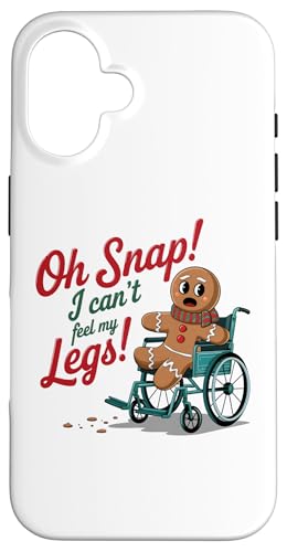 Hülle für iPhone 16 Lustiger Handicap-Witz Lebkuchen Weihnachten für die Weihnachtszeit von Christmas Wheelchair Costume