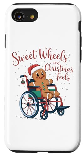 Hülle für iPhone SE (2020) / 7 / 8 Handicap Witz Lebkuchen Weihnachten für die Weihnachtszeit von Christmas Wheelchair Costume