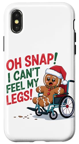 Hülle für iPhone X/XS Lustiger Handicap-Witz Lebkuchen Weihnachten für die Weihnachtszeit von Christmas Wheelchair Costume