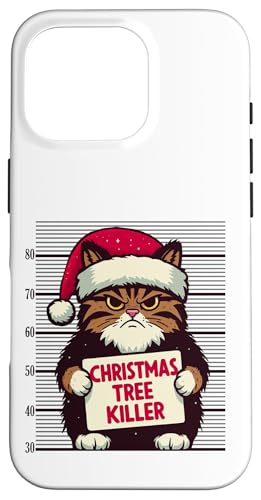 Hülle für iPhone 16 Pro Tasse mit Katzen-Weihnachtsbaum-Mörder von Christmas and Holiday Designs