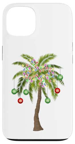 Hülle für iPhone 13 Tropischer Weihnachtsbaum Palme mit Weihnachtsbeleuchtung von Christmas and Holliday Designs