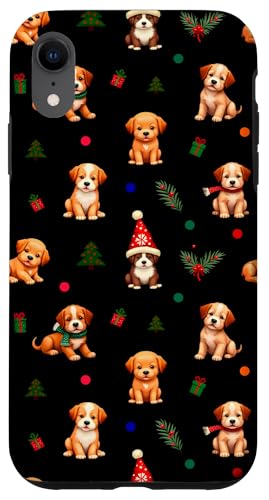 Hülle für iPhone XR Weihnachten, festlich, Welpen, süße Hunde. von Christmas art