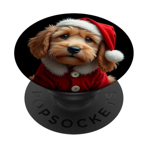 Weihnachten, Labradoodle, festlich, Welpen, süße Hunde. PopSockets Klebender PopGrip von Christmas art