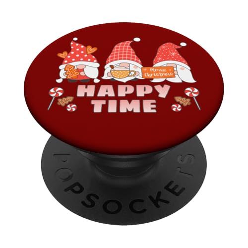 Weihnachtliche Wichtel, Happy Christmas PopSockets Klebender PopGrip von Christmas by Content Design Studio