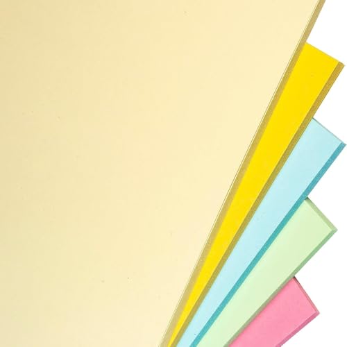 Hawksbill Papier Pastell Farbe Kopierpapier - A4 5 verschiedene Farben 80 GSM - 100 Blatt Multipack glattes Papier für Drucken, Scrapbooking, Herstellung von Schreibwaren, Heim- oder Bürogebrauch & von ChromaCopy