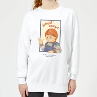 Chucky Good Guys Retro Damen Pullover - Weiß - XS von Original Hero