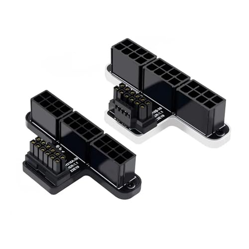 ChunLK 180° 12vhpwr auf 3x8Pin PCIE Adapter ATX 3.0 600W 16Pin/12+4P PCIE 5.0 Konverter for 40series Grafikkarte(Black 4P Inner) von ChunLK