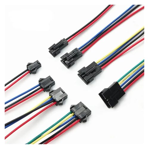 ChunLK 2/3/4pin SM 2,54mm Stecker Verlängerung Kabel Elektrische Männlich Weiblich 22AWG Drähte for RGB RGBW Streifen(2PIN,Female 100pcs) von ChunLK