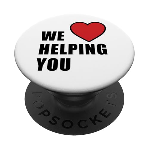 We Love Helping You - Sunday Christian Faith Church Staff PopSockets mit austauschbarem PopGrip von Church Ministry Uniforms & Christian Staff