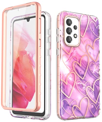 Chvelop Samsung A33 5G Hülle mit Eingebauter Bildschirmschutz Samsung Galaxy A33 5G Hülle Glänzend Anti-Yellowing 360 Grad Schutz A33 5G TPU Stoßfest Kratzfest Handyhülle für A33 5G 6,4'' Lila Chvelop Samsung A33 5G Hülle mit Eingebauter Bildschirmschutz Samsung Galaxy A33 5G Hülle Glänzend Anti-Yellowing 360 Grad Schutz A33 5G TPU Stoßfest Kratzfest Handyhülle für A33 5G 6,4'' Lila von Chvelop