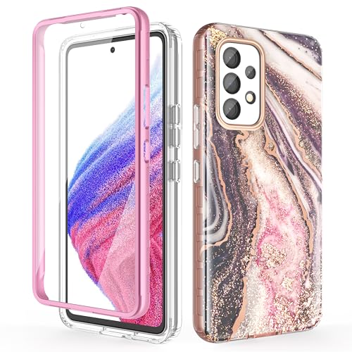 Chvelop 3-in 1 Samsung Galaxy A53 5G Hülle mit Eingebauter Displayschutz, Militärschutz 360° Stoßfest TPU Bumper, Glänzend Fade-Resistant Design Handyhülle (Schwarz) Chvelop 3-in 1 Samsung Galaxy A53 5G Hülle mit Eingebauter Displayschutz, Militärschutz 360° Stoßfest TPU Bumper, Glänzend Fade-Resistant Design Handyhülle (Schwarz) von Chvelop