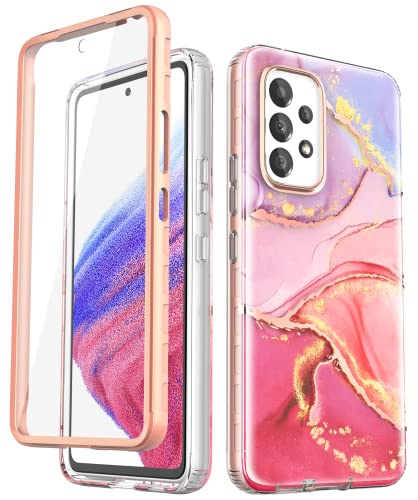 Chvelop Samsung A53 5G Hülle mit Eingebauter Displayschutz, Samsung Galaxy A53 5G Hülle Anti-Yellowing Glänzend 360 Grad Schutz für A53 5G, TPU Stoßfest Handyhülle für Samsung A53 5G 6.5'' Rosa Chvelop Samsung A53 5G Hülle mit Eingebauter Displayschutz, Samsung Galaxy A53 5G Hülle Anti-Yellowing Glänzend 360 Grad Schutz für A53 5G, TPU Stoßfest Handyhülle für Samsung A53 5G 6.5'' Rosa von Chvelop