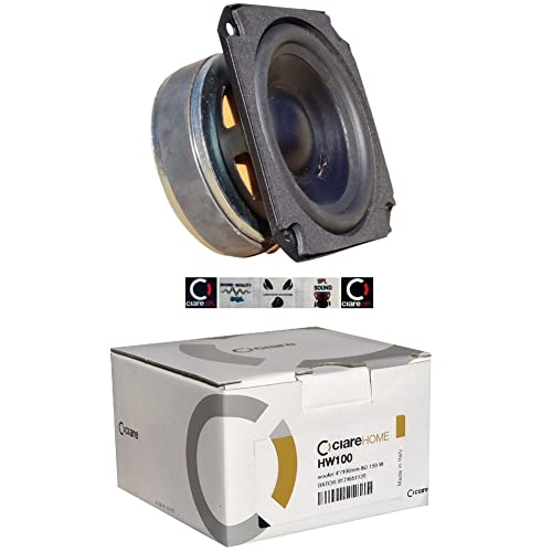 1 WOOFER CIARE HW100 HW 100 quadratischer Lautsprecher 10,00 cm 100 mm 4" 50 watt rms und 150 watt mit impedanz 8 Ohm empfindlichkeit 88 db gummifederung nach Hause, 1 stück + 5 kostenlose Aufkleber von Ciare