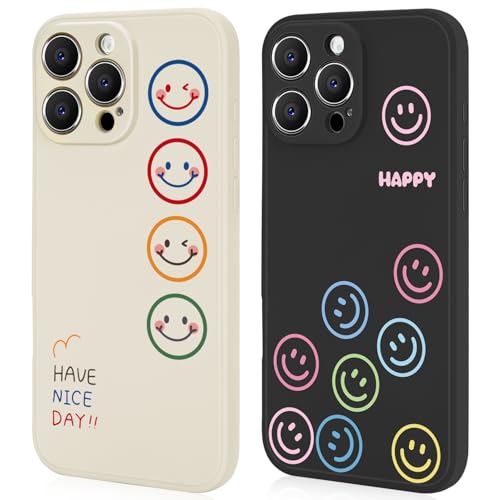 Ciciber 2 Stück Handyhülle für iPhone 16 Pro Max Hülle Silikon mit Muster Matte Case Stoßfest Dünn Ästhetik Frauen Mädchen Weich TPU Schutzhülle Tasche für iPhone 16 Pro Max 6.9" von Ciciber