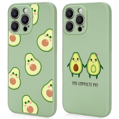 Ciciber 2 Stück Hülle für iPhone 16 Pro Max Handyhülle Silikon mit Muster Avocado Matte Case Stoßfest Dünn Ästhetik Frauen Mädchen Weich TPU Schutzhülle Tasche für iPhone 16 Pro Max 6.9" von Ciciber