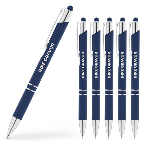 Cimpress Kugelschreiber mit eigenem Text bedrucken, Ballpoint Stift personalisiert, Geschenk für Mitarbeiter oder Kunden, Ideal als Werbeartikel schwarze Tinte, 50 Stück, Marineblau Cimpress Kugelschreiber mit eigenem Text bedrucken, Ballpoint Stift personalisiert, Geschenk für Mitarbeiter oder Kunden, Ideal als Werbeartikel schwarze Tinte, 50 Stück, Marineblau von Cimpress