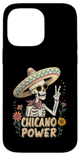 Chicano Power Calavera - Tag der Toten Hülle für iPhone 14 Pro Max von Cinco de Mayo Festivals & Latino Heritage Designs