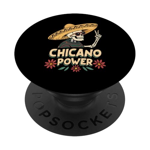 Cinco de Mayo - Chicano Power - Tag der Toten PopSockets Klebender PopGrip von Cinco de Mayo Festivals & Latino Heritage Designs