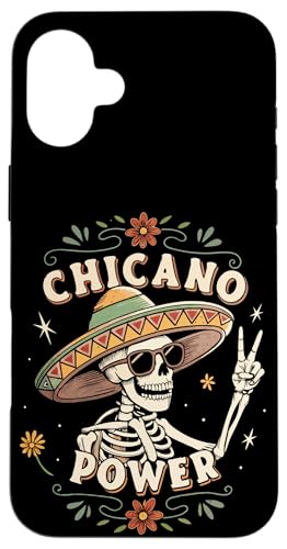 Cinco de Mayo & Tag der Toten - Chicano Power Hülle für iPhone 16 Plus von Cinco de Mayo Festivals & Latino Heritage Designs