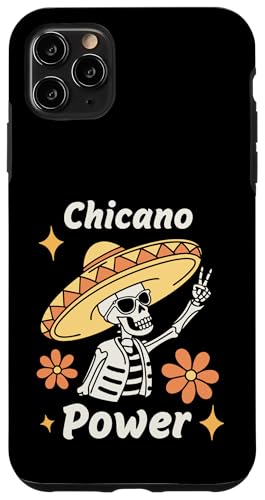 Vintage Chicano Skelett - Tag der Toten Feier Hülle für iPhone 11 Pro Max von Cinco de Mayo Festivals & Latino Heritage Designs