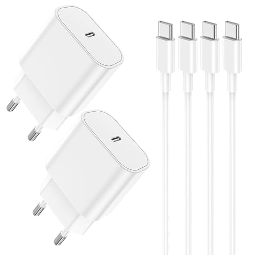 2Pack iPhone 16 15 Ladegerät mit Ladekabel, 20W USB C Schnellladegerät mit Schnellladekabel 2M USB C Adapter Netzteil für iPhone 16 Pro/16 Pro Max/16 Plus/15/15 Pro/15 Pro Max, iPad, MacBook, Samsung von Cionum