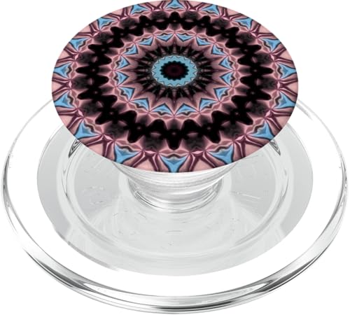 Fantasy Mandala Muster Kastanienbraun Blassblau PopSockets PopGrip für MagSafe von Circle Pattern Gifts and Mandala Style Tees taiche