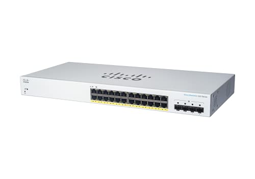 Cisco Business CBS220-24T-4G Smart Switch | 24 GE-Ports | 4x1G SFP | 3 Jahre eingeschränkte Hardwaregarantie (CBS220-24T-4G-EU) von Cisco