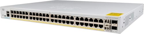 Cisco Catalyst 1000-48T-4X-L Netzwerk-Switch, 48 Gigabit Ethernet (GbE)-Ports, 4 10G-SFP+-Uplink-Ports, erweiterte eingeschränkte Lebenszeitgarantie (C1000-48T-4X-L) von Cisco