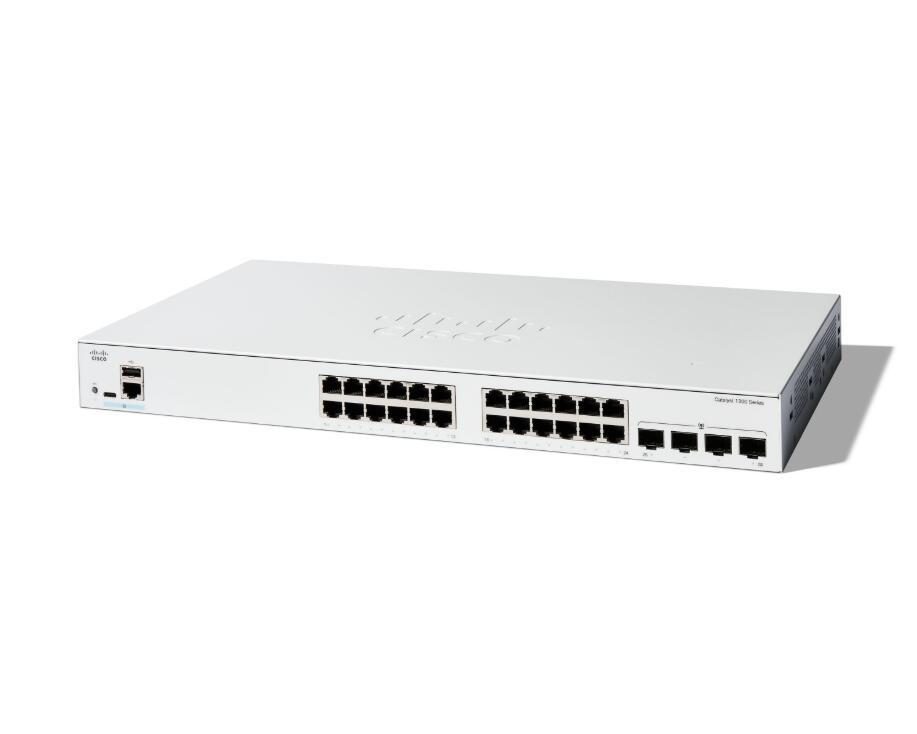 Cisco Catalyst 1300-24T-4G Switch 24x 1GbE + 4x 1GbE SFP L3 managed von Cisco