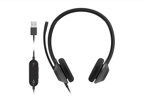 Cisco Headset 322Q USB, kabelgebundener Dual-On-Ear-Kopfhörer, Microsoft Teams-Controller mit USB-A, Carbon Black, Zwei Jahre Garantie mit beschränkter Haftung (HS-W-322Q-C-USB) von Cisco