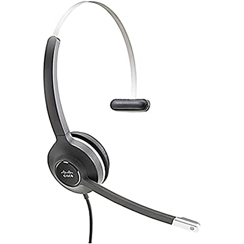 Cisco Headset 531, kabelgebundenes Einzel-On-Ear-Schnellverschluss-Headset mit USB-A-Adapter, dunkelgrau, 2 Jahre Garantie mit beschränkter Haftung (CP-HS-W-531-USBA=) von Cisco