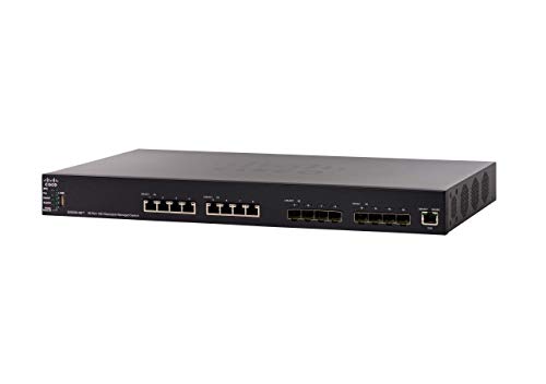 Cisco SX550X-16FT-K9-NA Managed Stack-Switch mit 16 Ports 10 Gigabit, 8 Ports 10GBase-T plus 8 SFP+ Slots, L3 Dyamic Routing, begrenzter lebenslanger Schutz (SX550X-16FT-K9-NA) von Cisco
