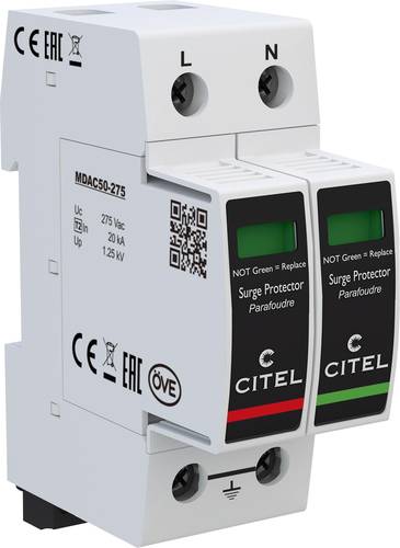 Citel 821110242 DAC50S-11-275 Kombiableiter Überspannungsschutz für: Verteilerschrank 50 kA 1St. von Citel
