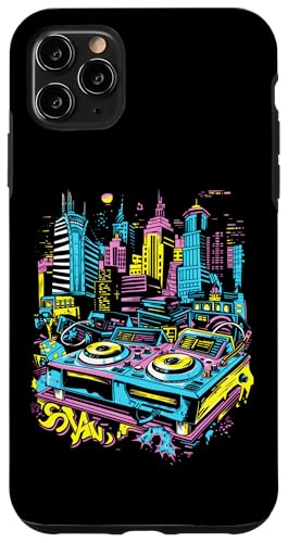 Hülle für iPhone 11 Pro Max 90er Jahre Hop Graffiti Oldschool Rap Boom DJ Plattenspieler von City skyline Urban art Streetwear Hip-hop