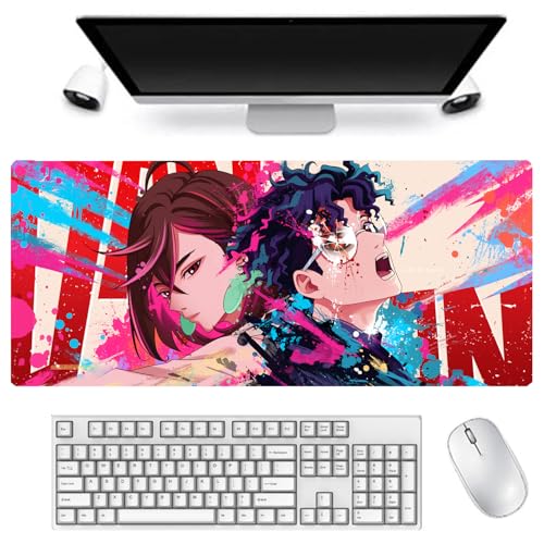 Ciyoulio Dan Da Dan Mauspad 900x400 MM Gaming Anime Mausmatte Okarun Momo Ayase Manga Mauspad, Rutschfestes Anime Mauspad Dandadan PC/Laptop Mauspad von Ciyoulio