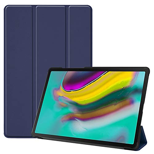 Hülle für Samsung Tab S5e 10.5 Zoll 2019, Claelech Ultra Dünn mit Standfunktion Flip Folio Leder Smart Cover Auto Wach schlafen Schutzhülle für Samsung Galaxy Tab S5e T720 / T725 ( blau) von Claelach