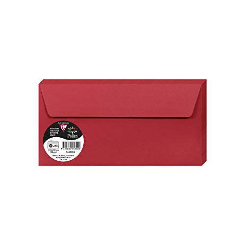 Clairefontaine 5585C - Packung mit 20 Umschläge Pollen, Format DL, 110 x 220 mm, 120g, ideal für Korrespondenz und Einladungen, Kirschrot, 1 Pack Clairefontaine 5585C - Packung mit 20 Umschläge Pollen, Format DL, 110 x 220 mm, 120g, ideal für Korrespondenz und Einladungen, Kirschrot, 1 Pack von Clairefontaine
