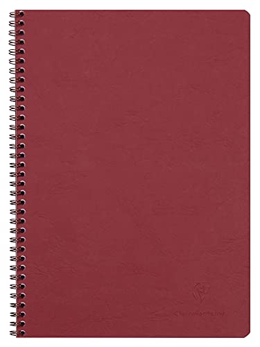 Clairefontaine 781452C Spiralbuch (DIN A4, 21 x 29,7 cm, Age Bag liniert mit Rand, 50 Blatt) 1 Stück rot von Clairefontaine