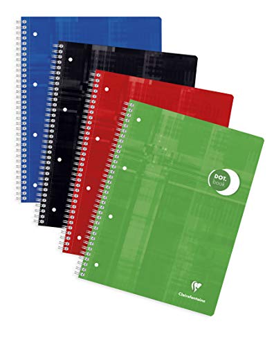 Clairefontaine 8253C - Packung mit 5 Collegeblöcken DIN A4+ mit Ringbuchlochung, 4-fach gelocht, 80 Blatt Dot/punktkariert, 90g, farbig sortiert, 1 Pack Clairefontaine 8253C - Packung mit 5 Collegeblöcken DIN A4+ mit Ringbuchlochung, 4-fach gelocht, 80 Blatt Dot/punktkariert, 90g, farbig sortiert, 1 Pack von Clairefontaine