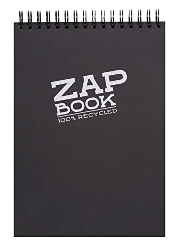Clairefontaine 8363C - Packung mit 5 Zeichenheften Zap Books mit Doppelspiralbindung im Hochformat 1/2 ZAP BOOK, DIN A4 21,5x29,7cm, 160 Blatt, 80g, blanko, Schwarz, 1 Pack Clairefontaine 8363C - Packung mit 5 Zeichenheften Zap Books mit Doppelspiralbindung im Hochformat 1/2 ZAP BOOK, DIN A4 21,5x29,7cm, 160 Blatt, 80g, blanko, Schwarz, 1 Pack von Clairefontaine