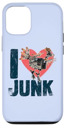 Clangers The Iron Chicken „I Love Heart Junk“, Retro-Design Hülle für iPhone 12/12 Pro von Clangers