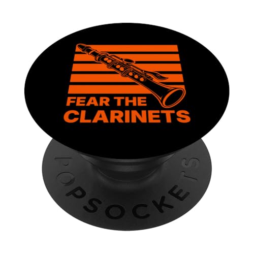 Fear the Clarinets Lustige Band Musikliebhaber PopSockets Klebender PopGrip von Clarinet Player Music Lover Funny Musician Graphic