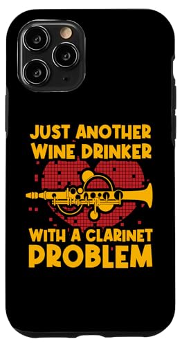 Hülle für iPhone 11 Pro Weinliebhaber Klarinetten-Enthusiasten Spaß Musik von Clarinet Player Music Lover Funny Musician Graphic