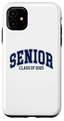 Hülle für iPhone 11 Abschlussklasse 2025, Senioren, Varsity, Marineblau, Herren, Damen von Class of 2025 Graduation Tees NYC